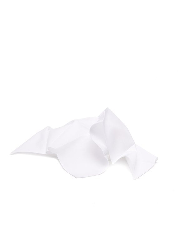 BRUNELLO CUCINELLI MEN'S WHITE SILK POCKET SQUARE