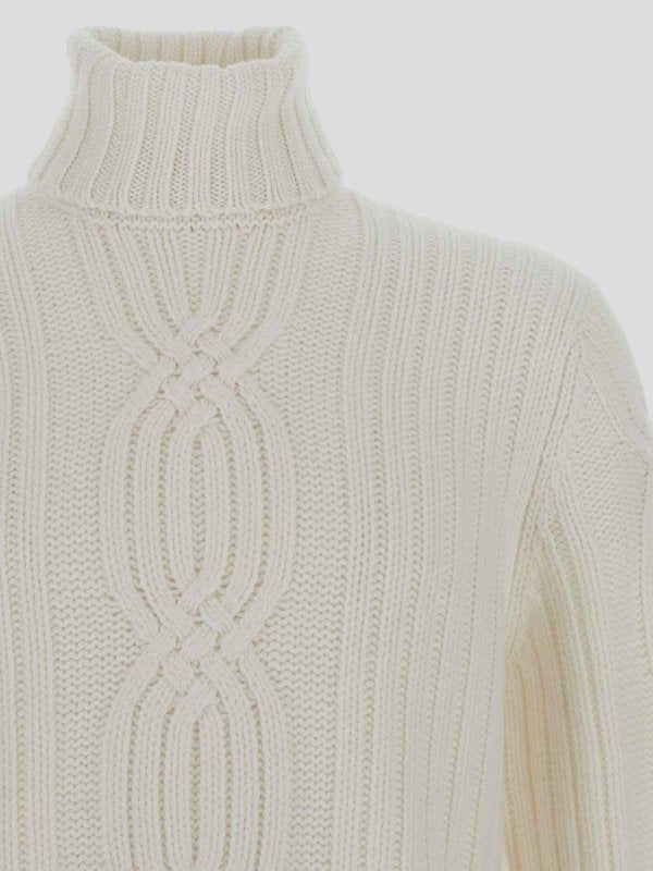BRUNELLO CUCINELLI MEN'S CREAM CABLE-KNIT TURTLENECK SWEATER