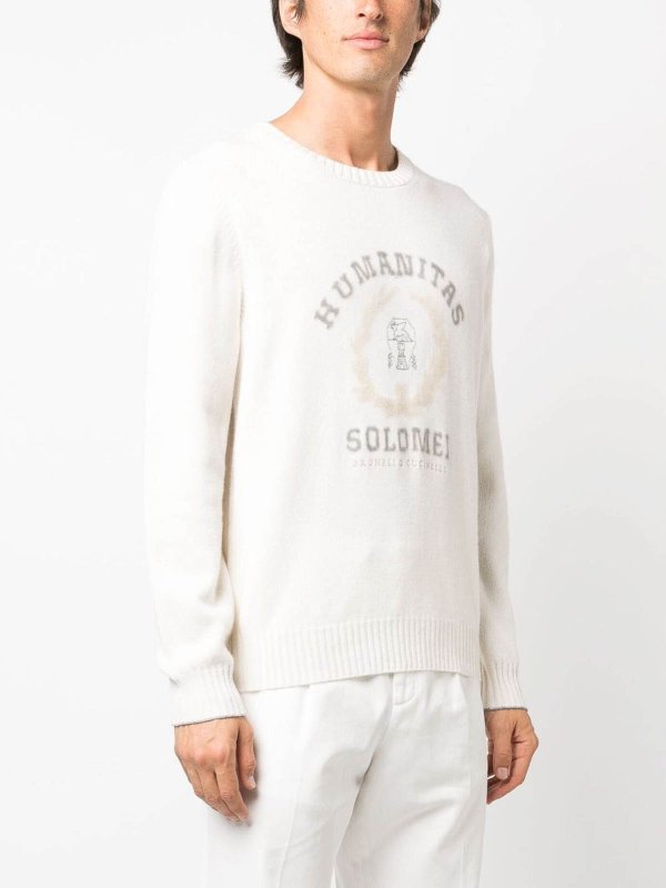 BRUNELLO CUCINELLI MEN'S PANAMA WOOL CREWNECK SWEATER