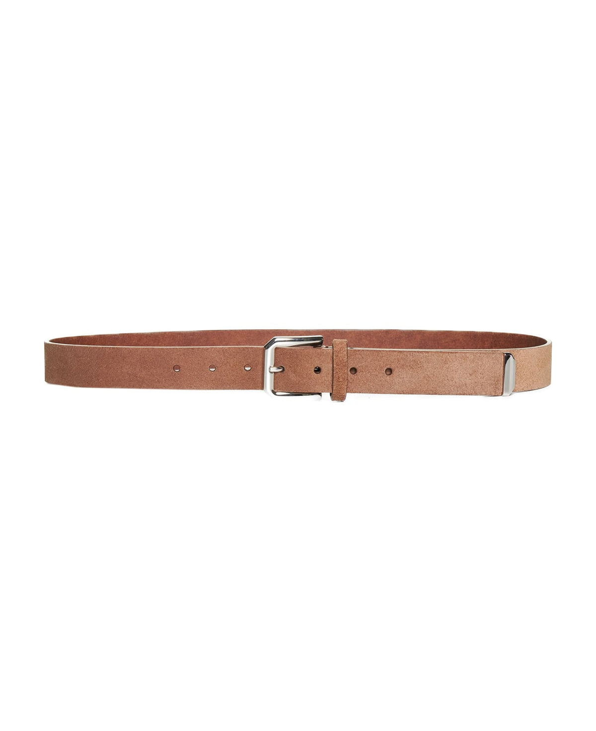 BRUNELLO CUCINELLI MEN'S CHESTNUT LEATHER BELT