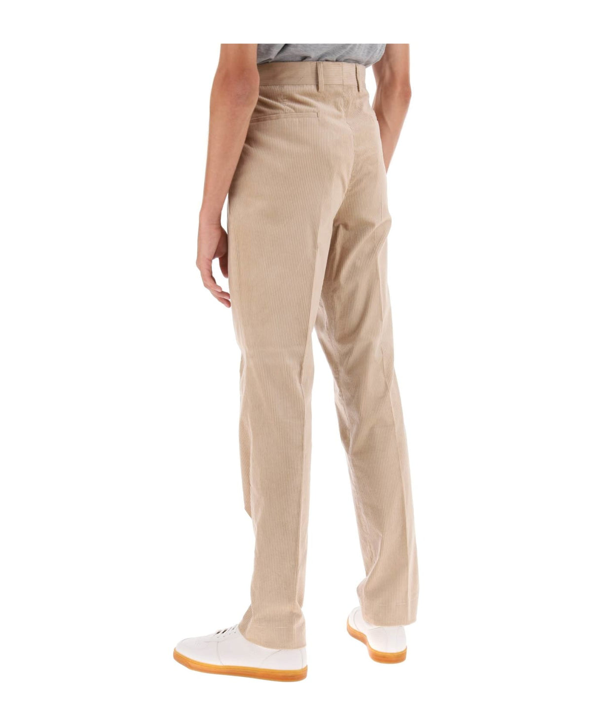 BRUNELLO CUCINELLI MEN'S CAMEL CORDUROY TROUSERS