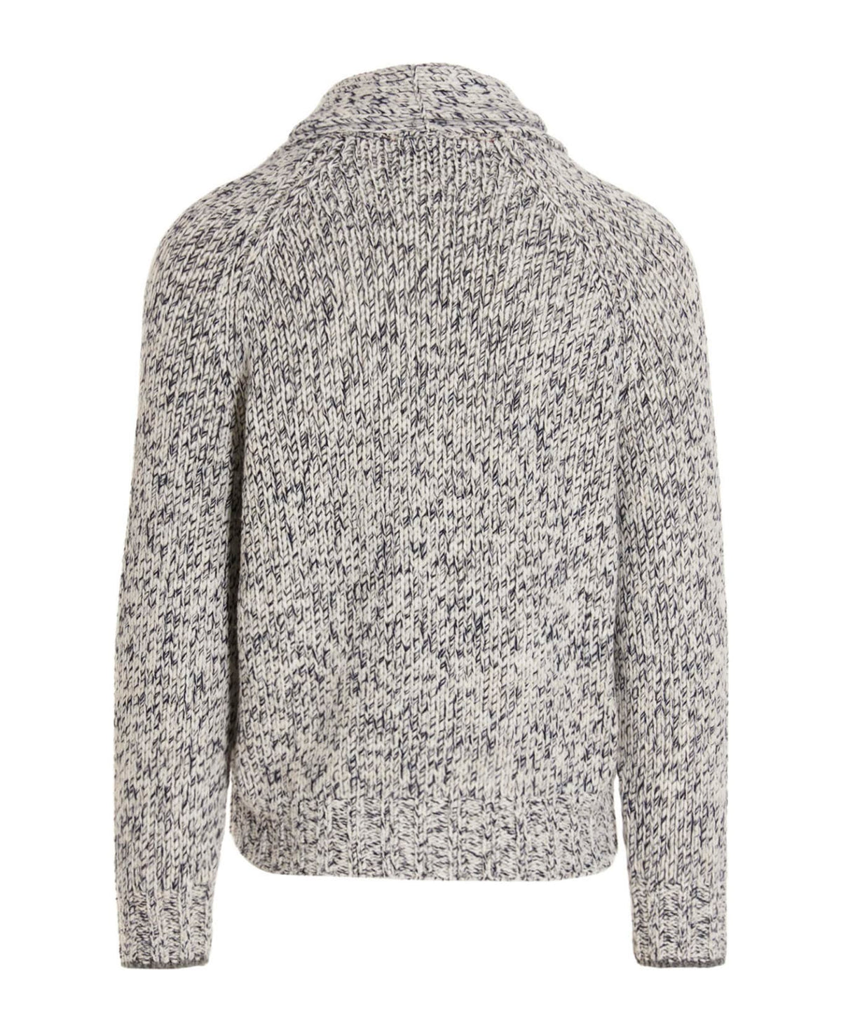 BRUNELLO CUCINELLI MEN'S MARLED SHAWL COLLAR KNIT CARDIGAN