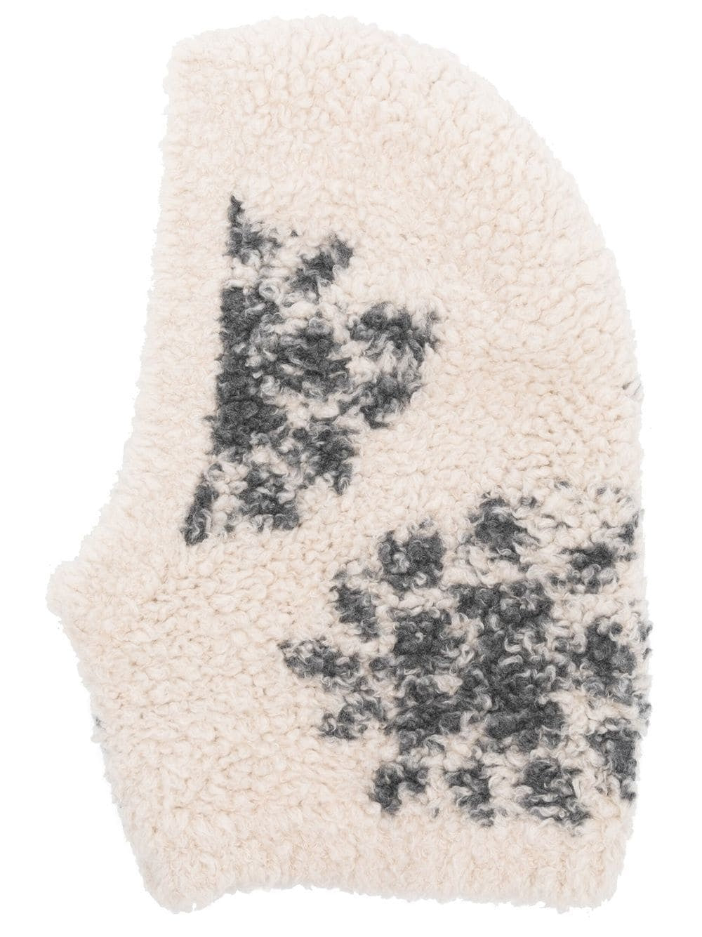 BRUNELLO CUCINELLI WOMEN'S OFF WHITE TEXTURED FLORAL KNIT HAT