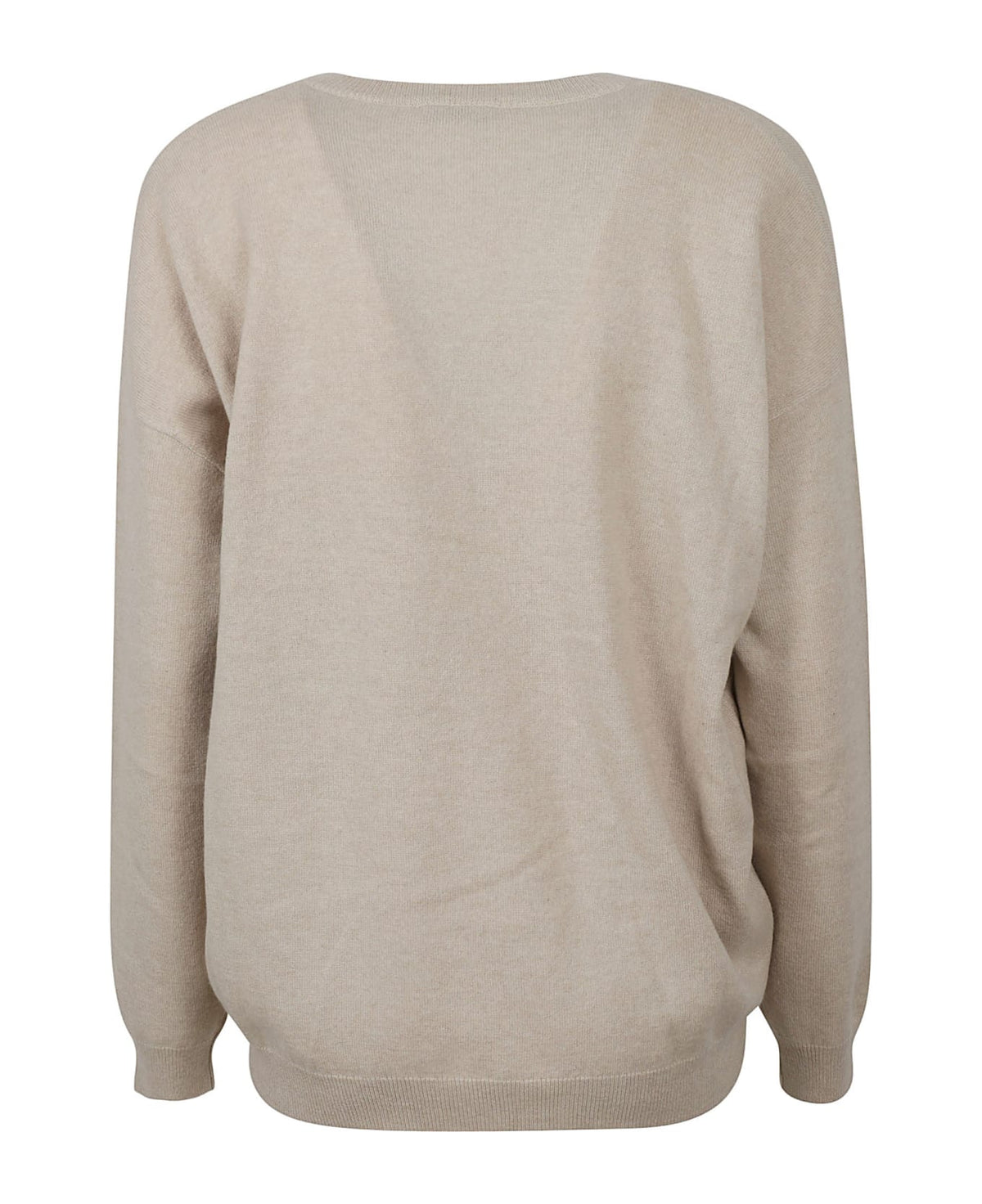 BRUNELLO CUCINELLI WOMEN'S FEATHER WOOL V NECK SWEATER