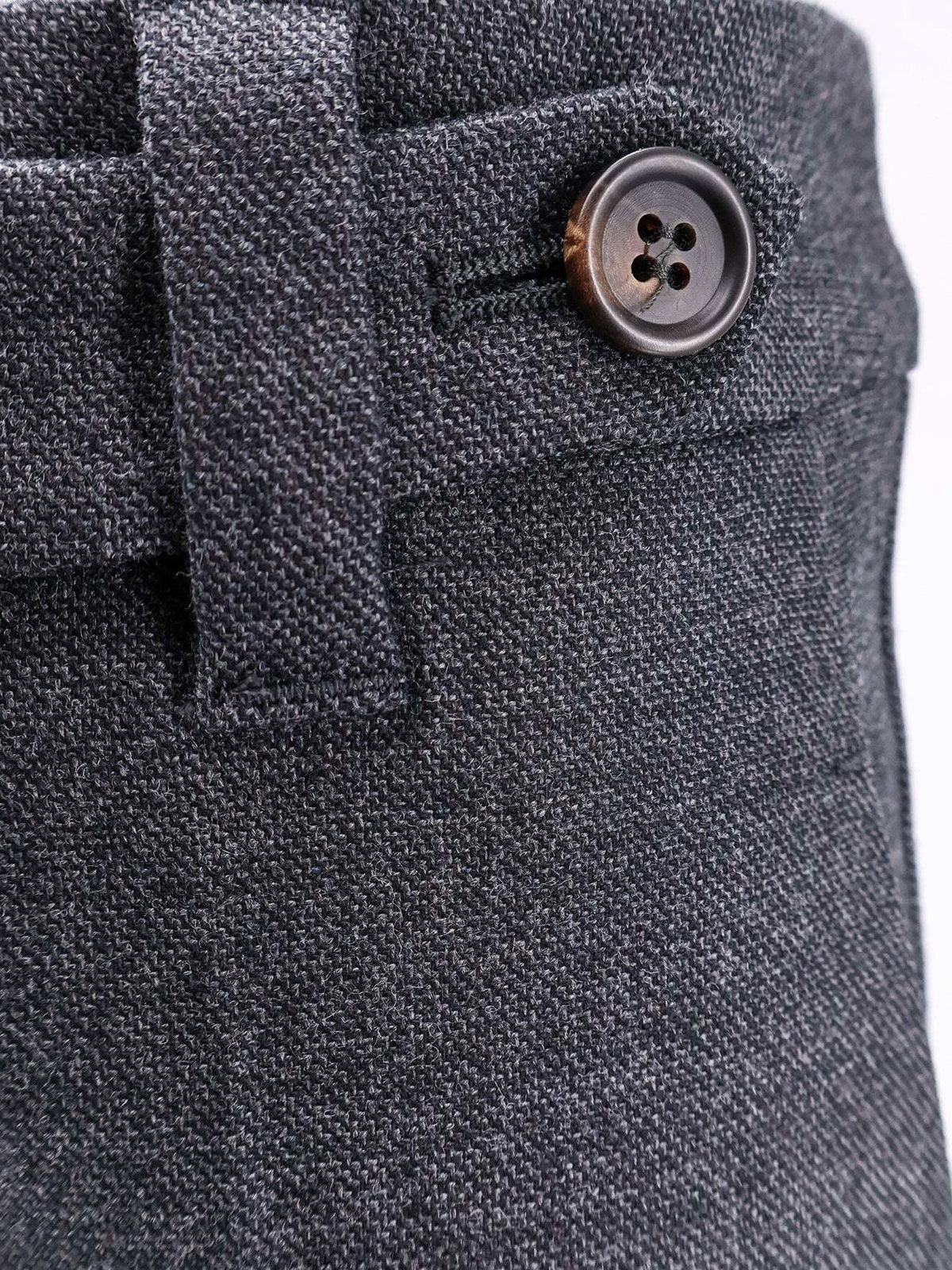 BRUNELLO CUCINELLI WOMEN'S DARK GREY TEXTURED TROUSERS