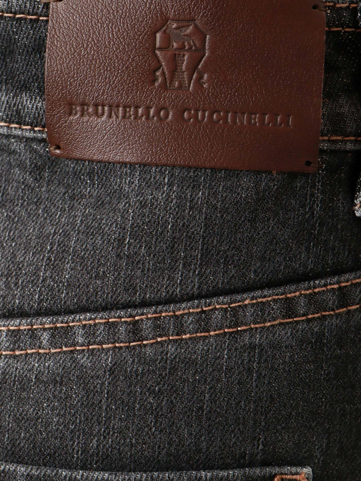 BRUNELLO CUCINELLI WOMEN'S BLACK TAPERED DENIM TROUSERS