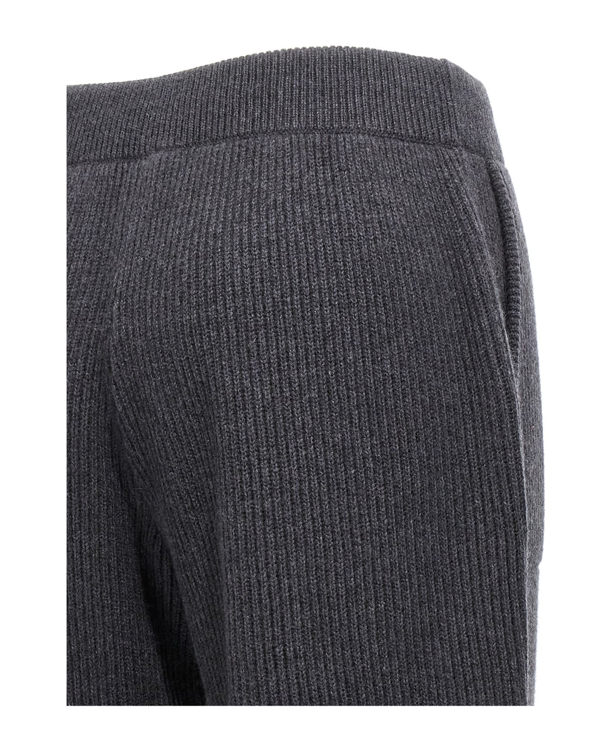 BRUNELLO CUCINELLI WOMEN'S DARK GREY CASHMERE JOGGER PANTS