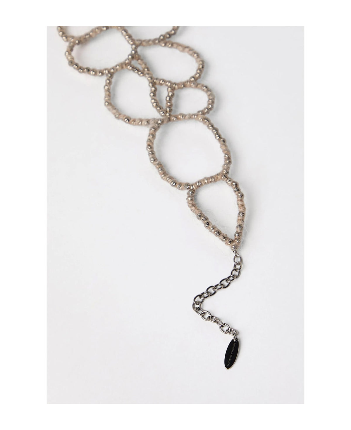 BRUNELLO CUCINELLI WOMEN'S SILVER OPENWORK LOOP BRACELET