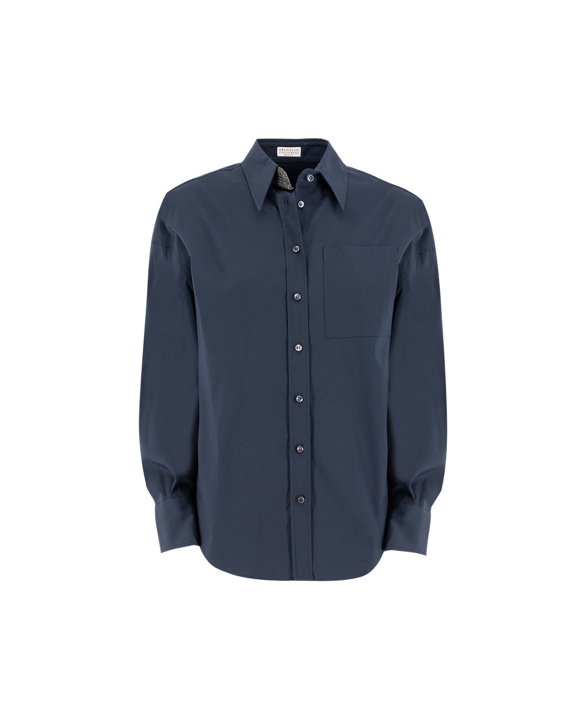 BRUNELLO CUCINELLI WOMEN'S NIGHT SKY COTTON SHIRT