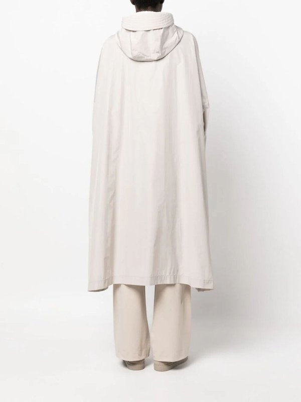 BRUNELLO CUCINELLI WOMEN'S DOVE GREY HOODED LONG COAT