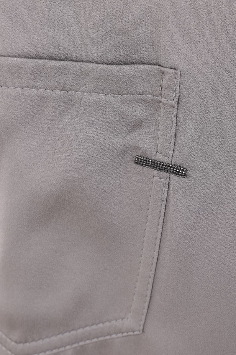BRUNELLO CUCINELLI WOMEN'S IRON WIDE-LEG TAILORED TROUSERS