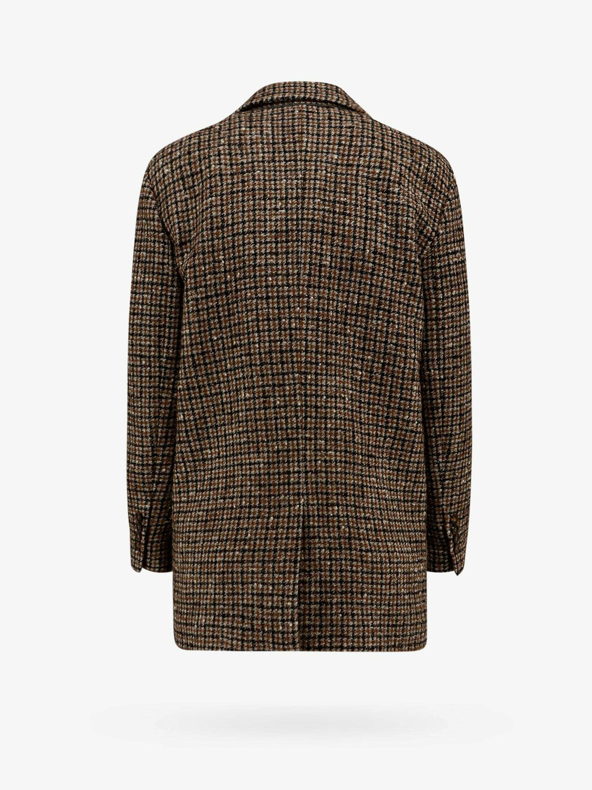 BRUNELLO CUCINELLI WOMEN'S PANAMA TOBACCO WOOL BLEND CHECKED JACKET
