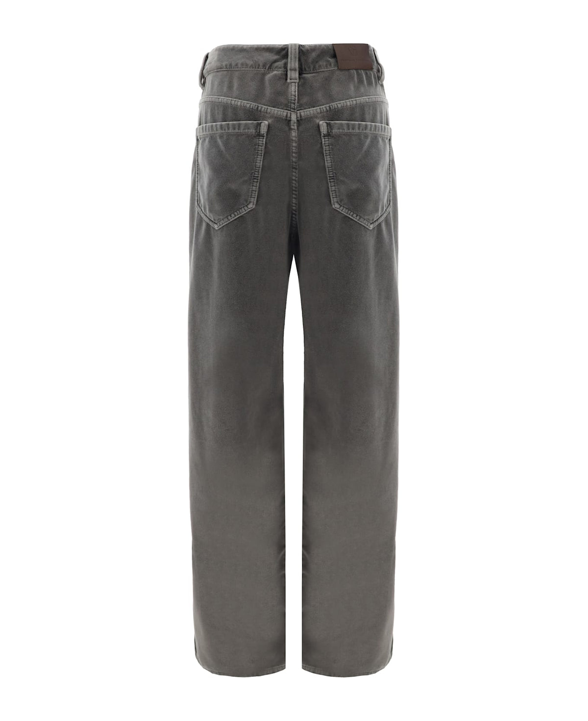 BRUNELLO CUCINELLI WOMEN'S DARK GREY RELAXED TROUSERS