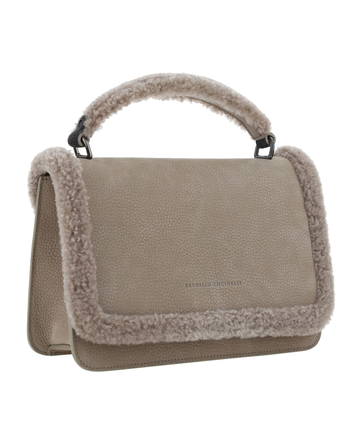 BRUNELLO CUCINELLI WOMEN'S ROCK SHEARLING TRIMMED BAG