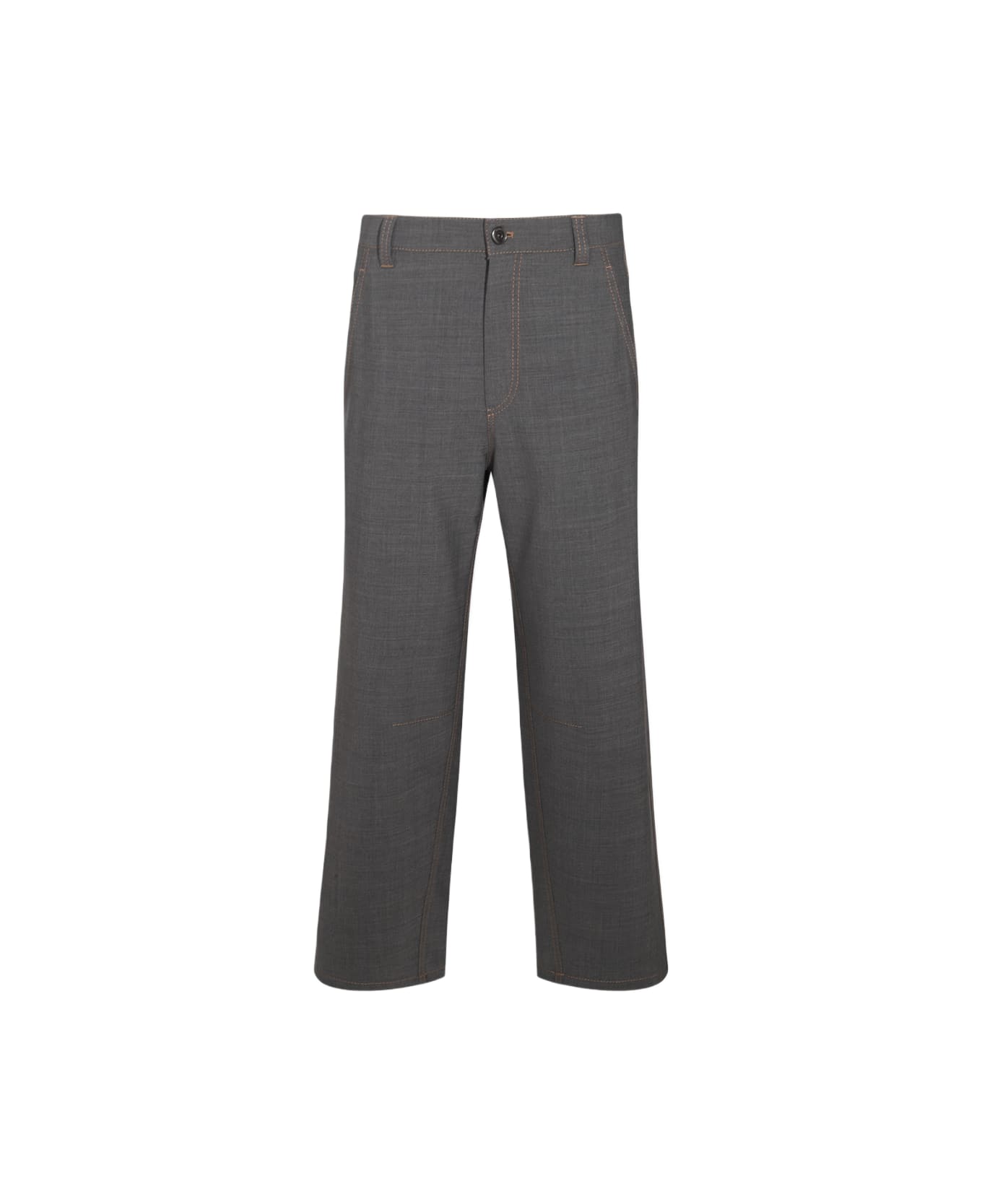 BRUNELLO CUCINELLI WOMEN'S MEDIUM GREY TAILORED TROUSERS