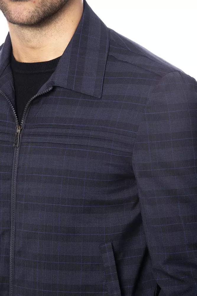 Verri Blue Wool Light Jacket