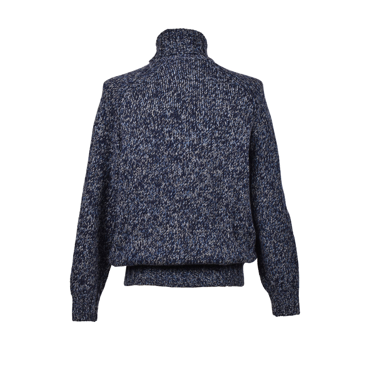 BRUNELLO CUCINELLI MEN'S BLUE CASHMERE TURTLENECK SWEATER