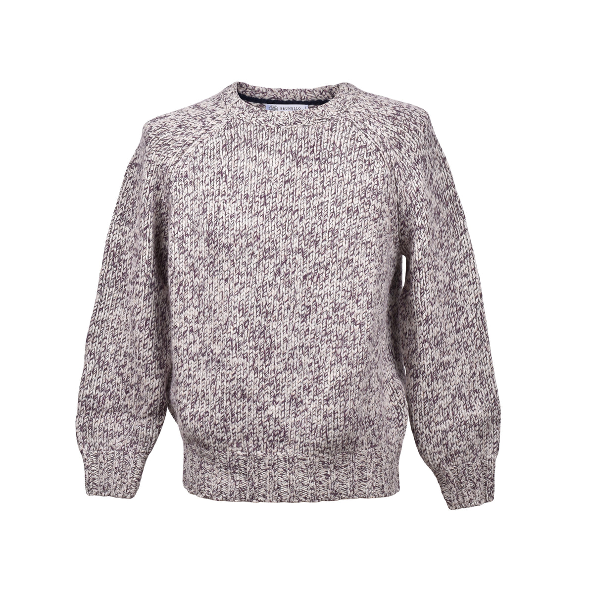 BRUNELLO CUCINELLI MEN'S ECRU CASHMERE BLEND SWEATER