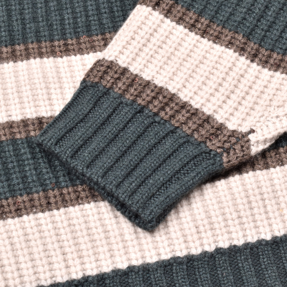 BRUNELLO CUCINELLI WOMEN'S STRIPED CASHMERE KNIT TURTLENECK SWEATER