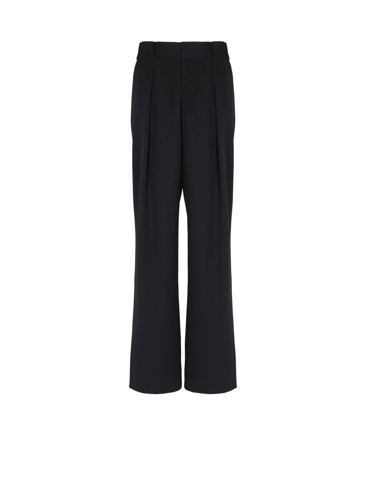 BALMAIN MEN'S BLACK LOOSE TAILORED TROUSERS