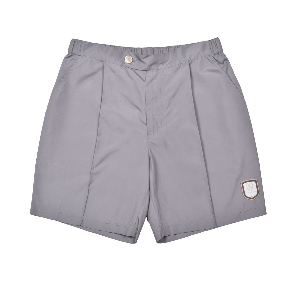 BRUNELLO CUCINELLI MEN'S LIGHT GREY TAILORED SHORTS