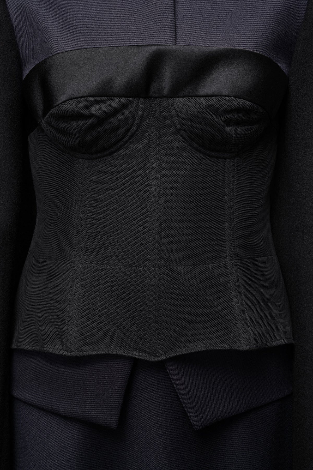 MAISON MARGIELA WOMEN'S BLACK SHEER CORSET TOP