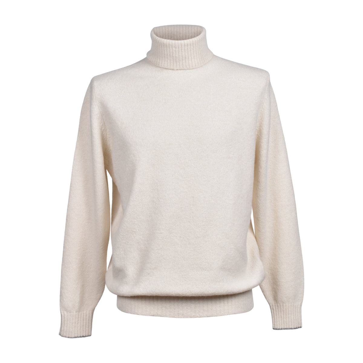 BRUNELLO CUCINELLI MEN'S OFF WHITE WOOL SWEATER