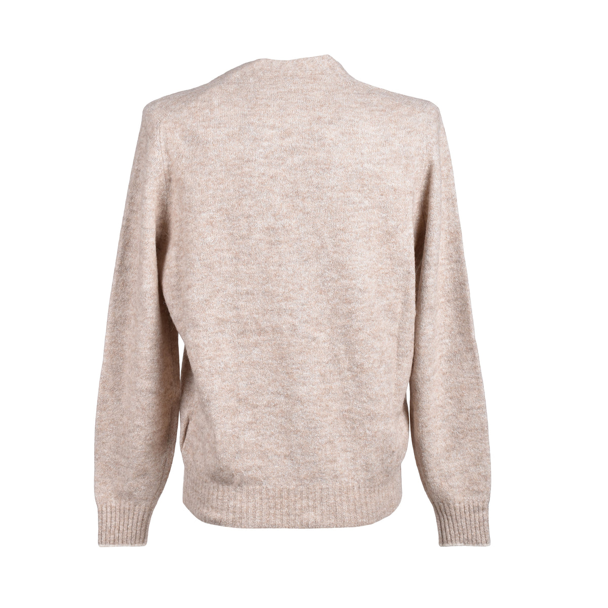 BRUNELLO CUCINELLI MEN'S SAND WOOL BLEND CARDIGAN SWEATER