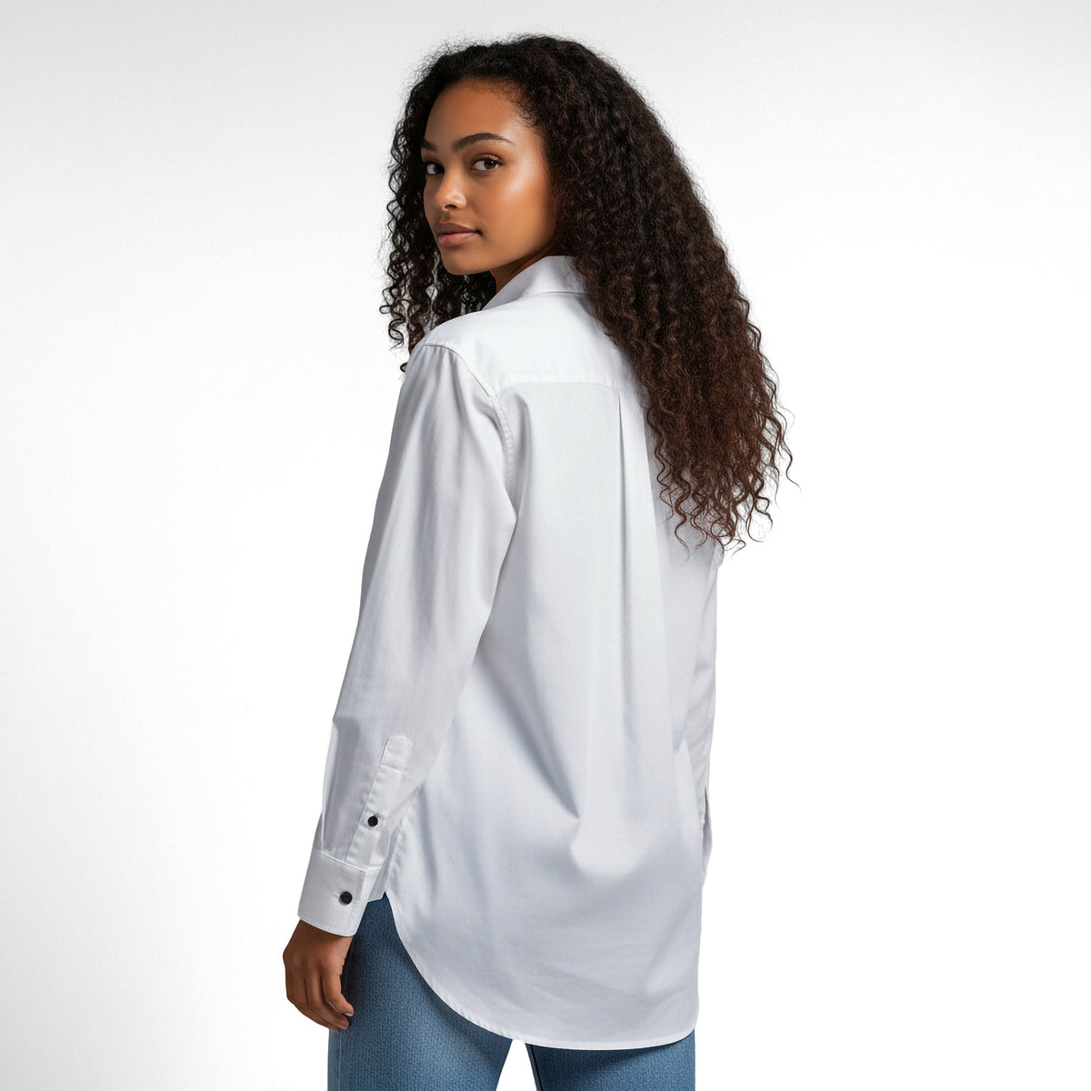 BRUNELLO CUCINELLI WOMEN'S WHITE WESTERN STYLE SHIRT