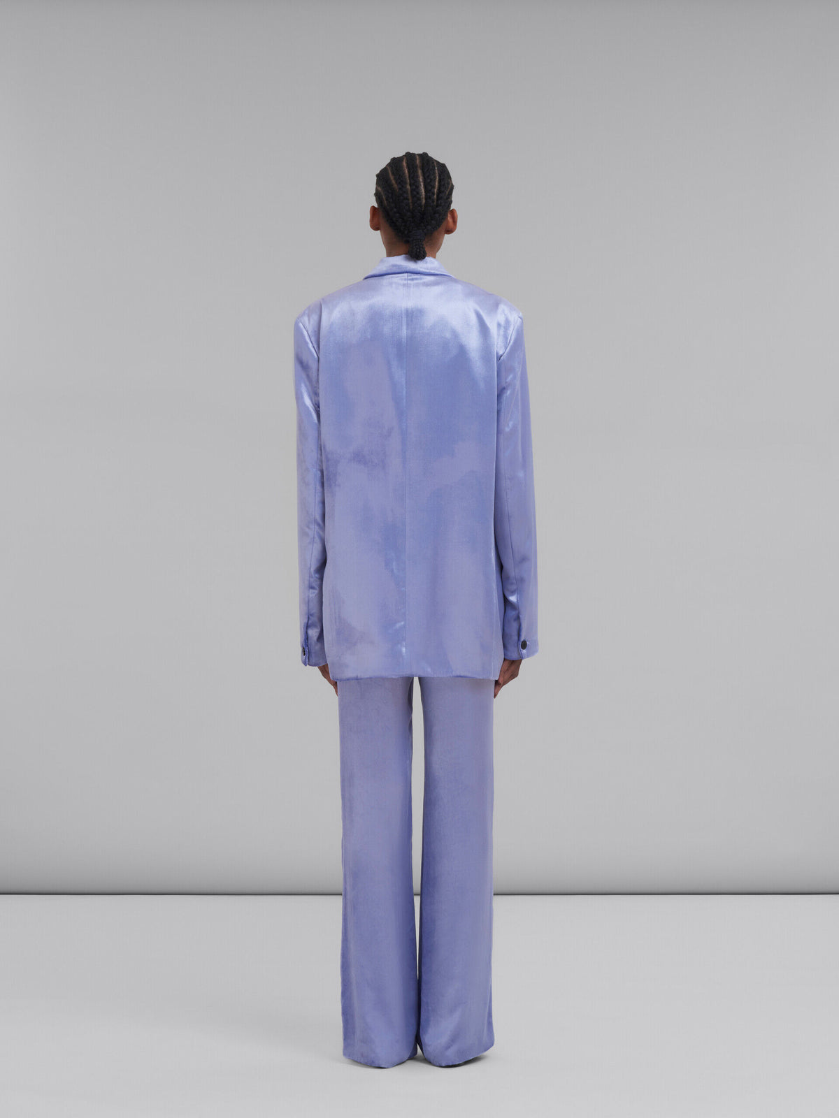 MARNI WOMEN'S ULTRA VIOLET VELVET TAILORED BLAZER