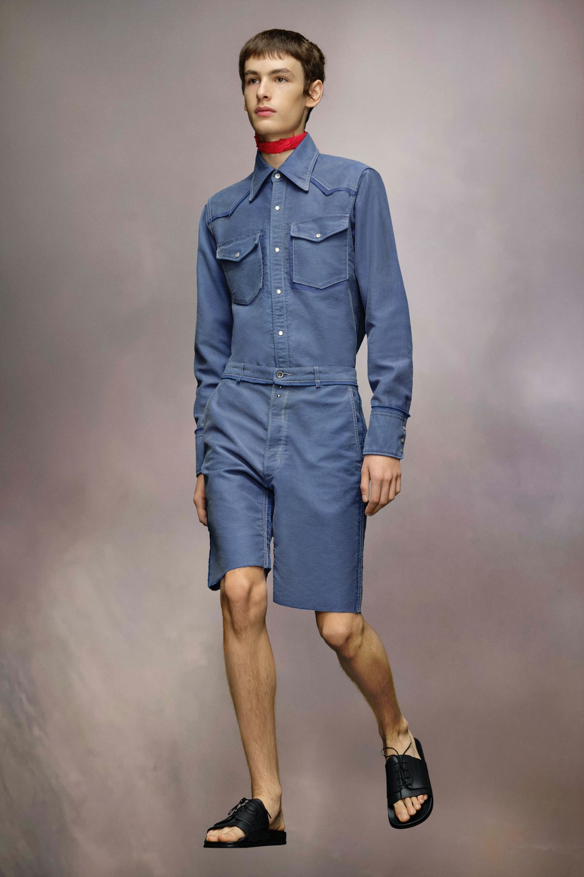 MAISON MARGIELA MEN'S COBALT BLUE TAILORED SHORTS