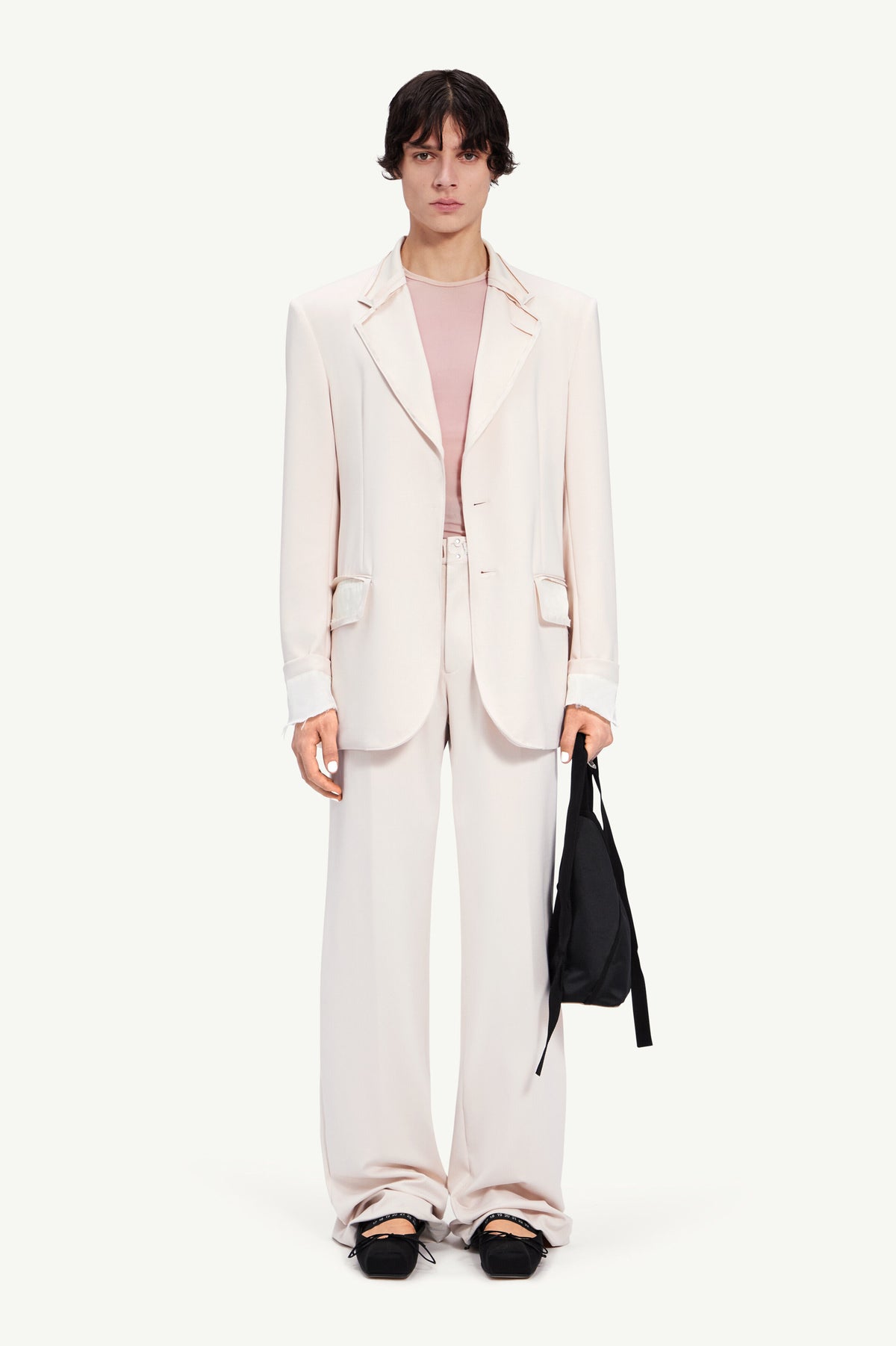 MAISON MARGIELA MEN'S IVORY TAILORED JACKET