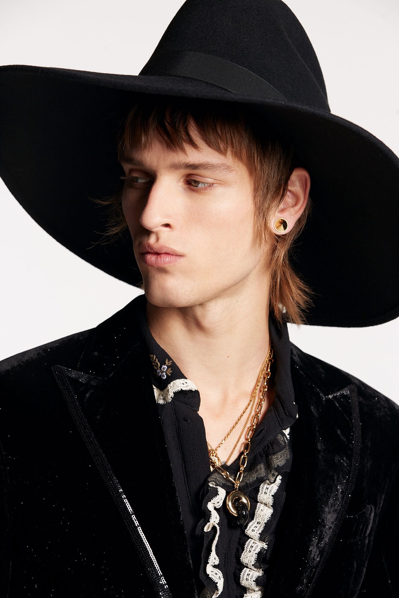 DSQUARED2 MEN'S BLACK VELVET TAILORED JACKET