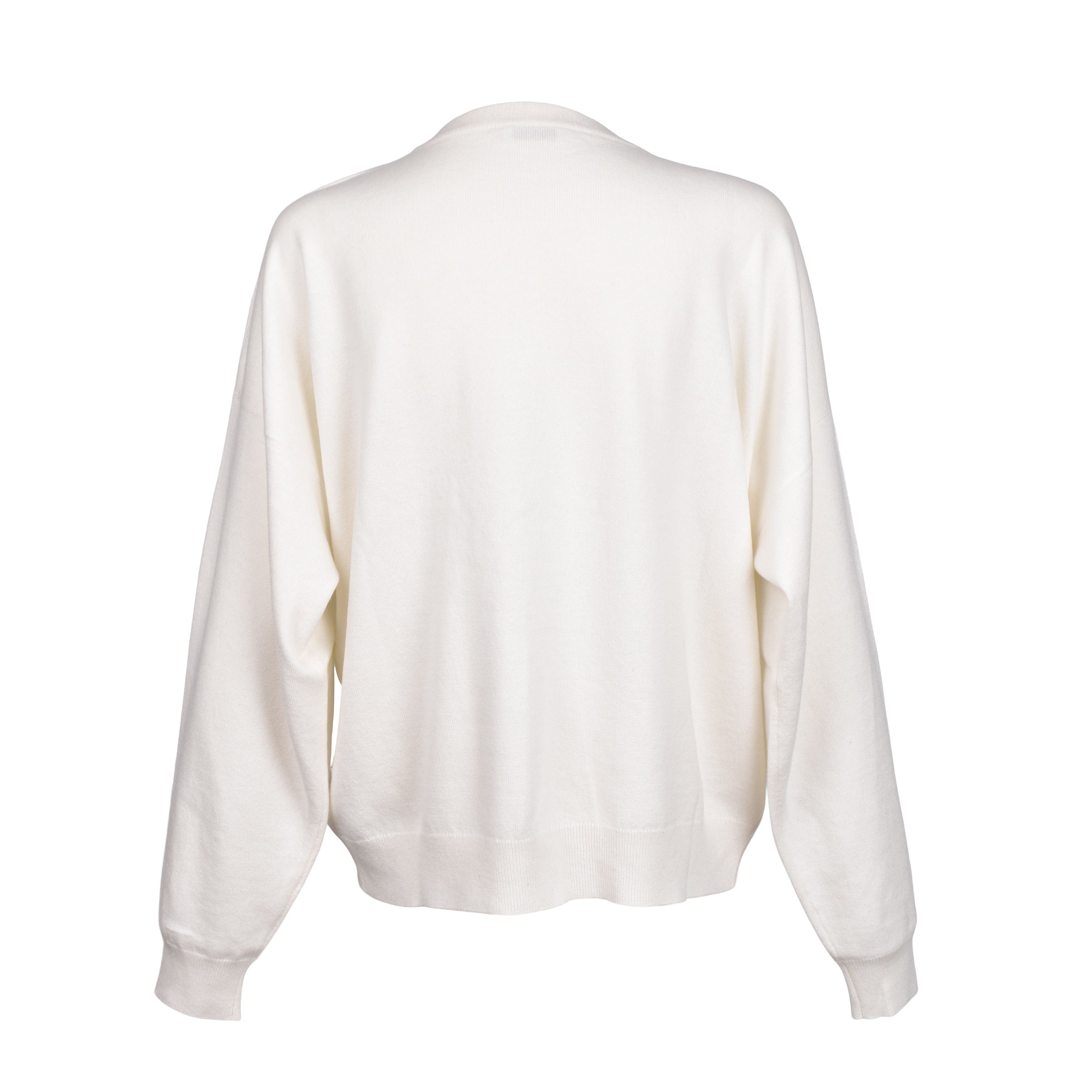 BRUNELLO CUCINELLI WOMEN'S WHITE CASHMERE SEQUIN SWEATER
