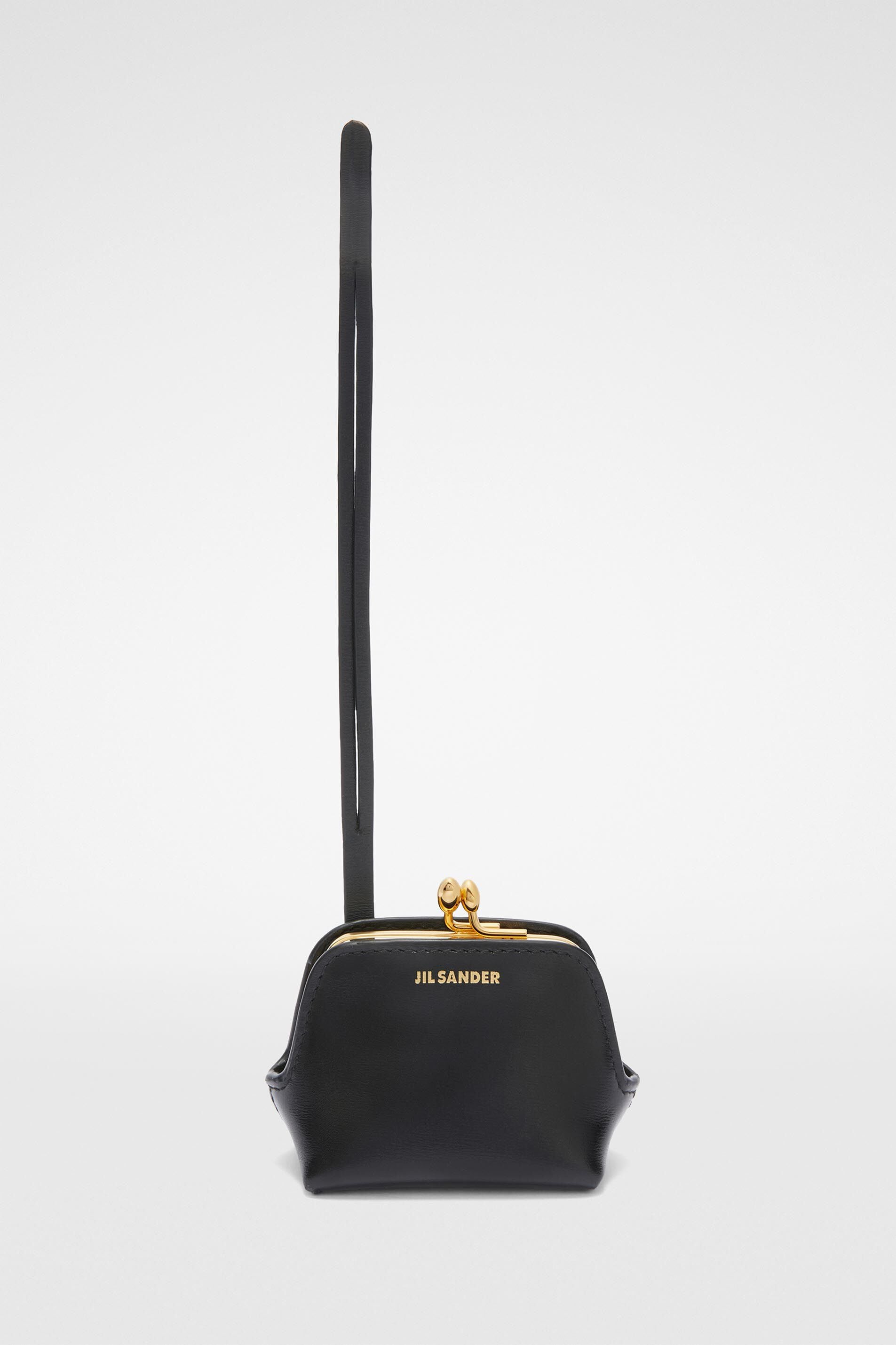JIL SANDER WOMEN'S BLACK LEATHER CLUTCH BAG