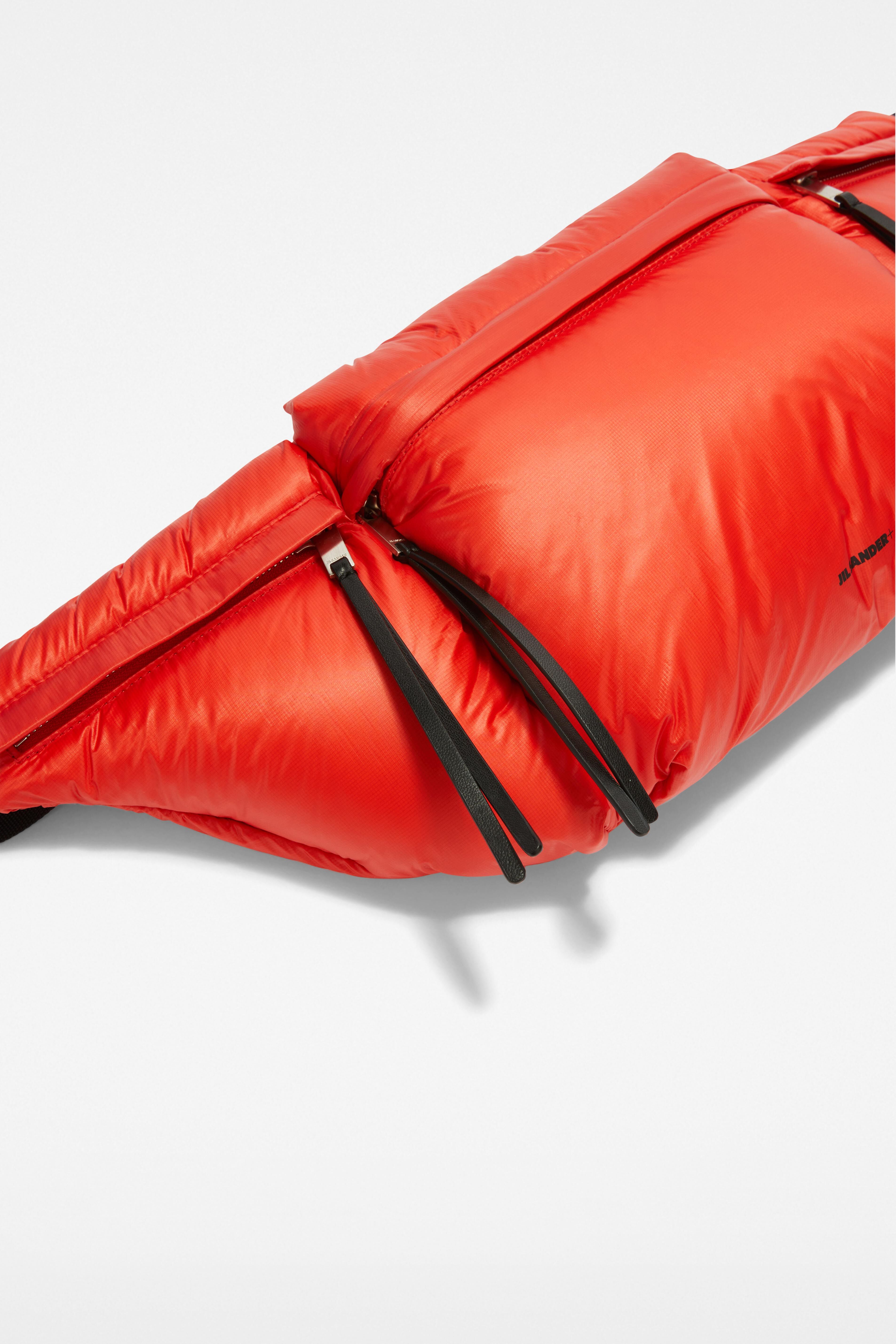 JIL SANDER WOMEN'S POPPY RED PADDED POUCH BAG