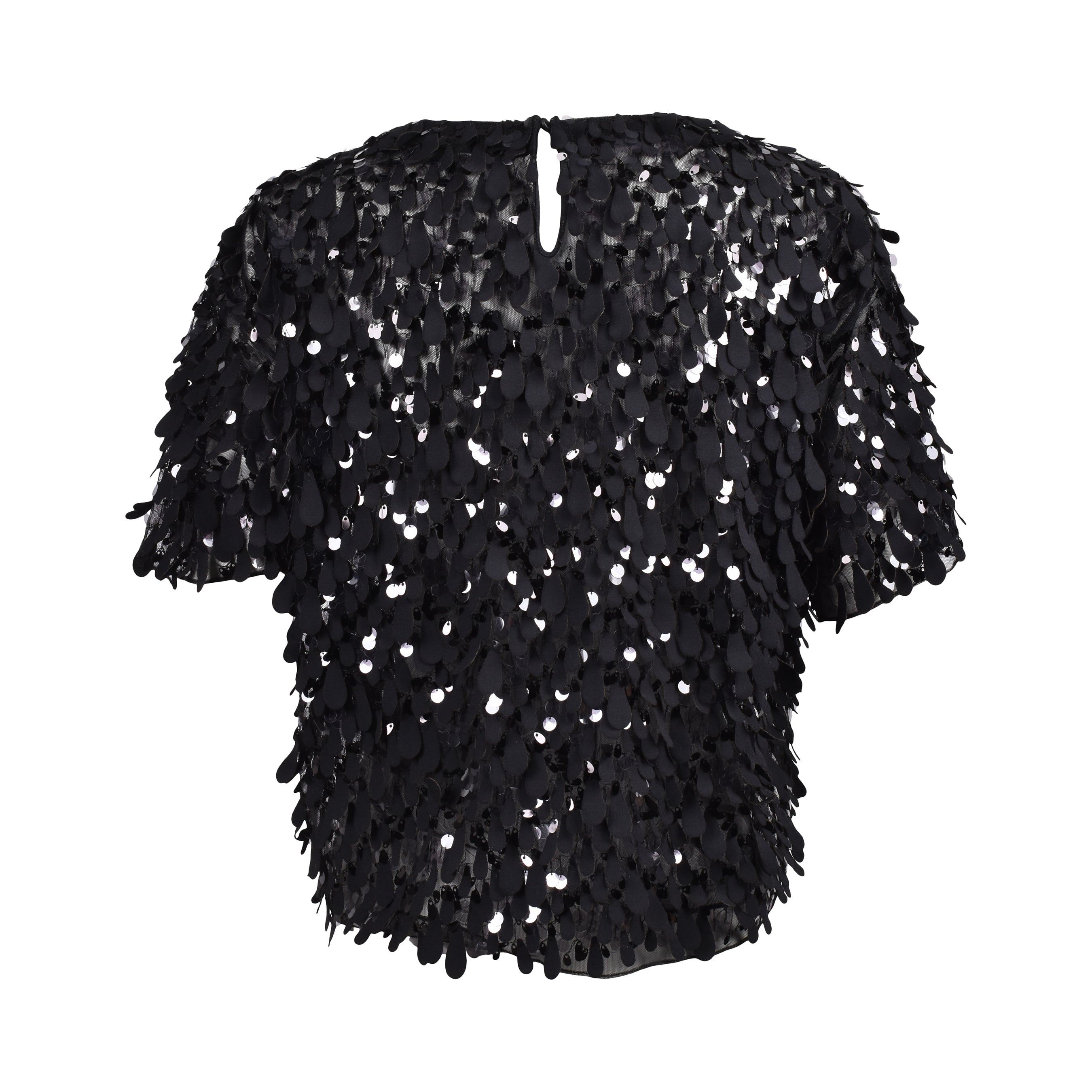 BRUNELLO CUCINELLI WOMEN'S BLACK SEQUIN EMBELLISHED SHIRT