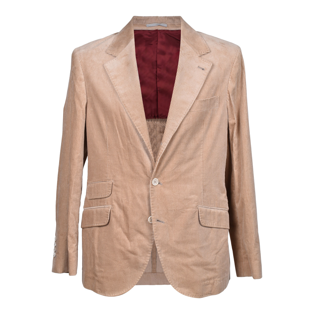 BRUNELLO CUCINELLI MEN'S CAMEL COTTON CORDUROY SUIT
