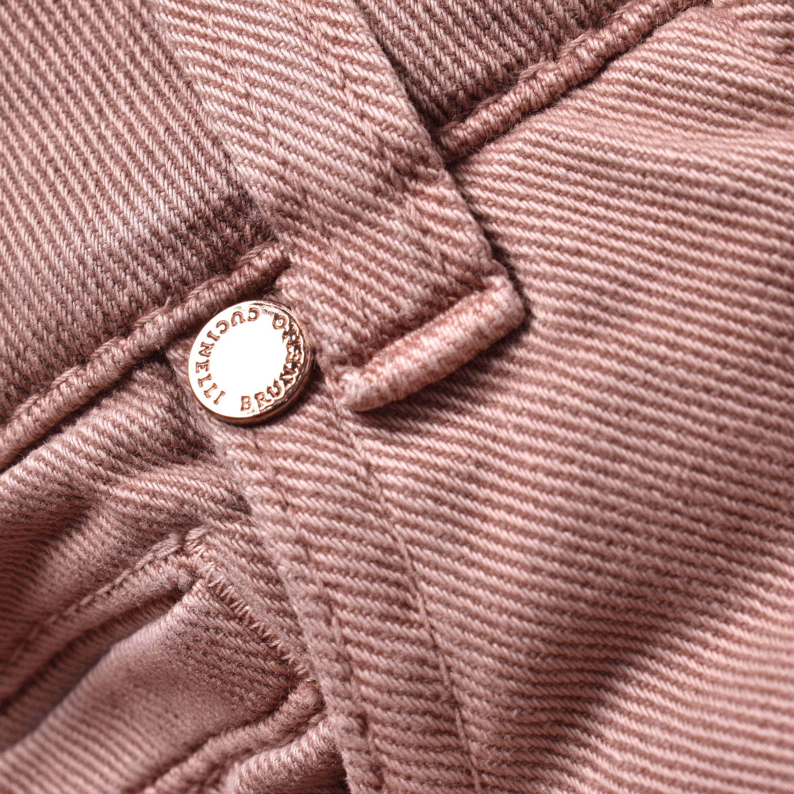 BRUNELLO CUCINELLI WOMEN'S PINK SAND DENIM TROUSERS