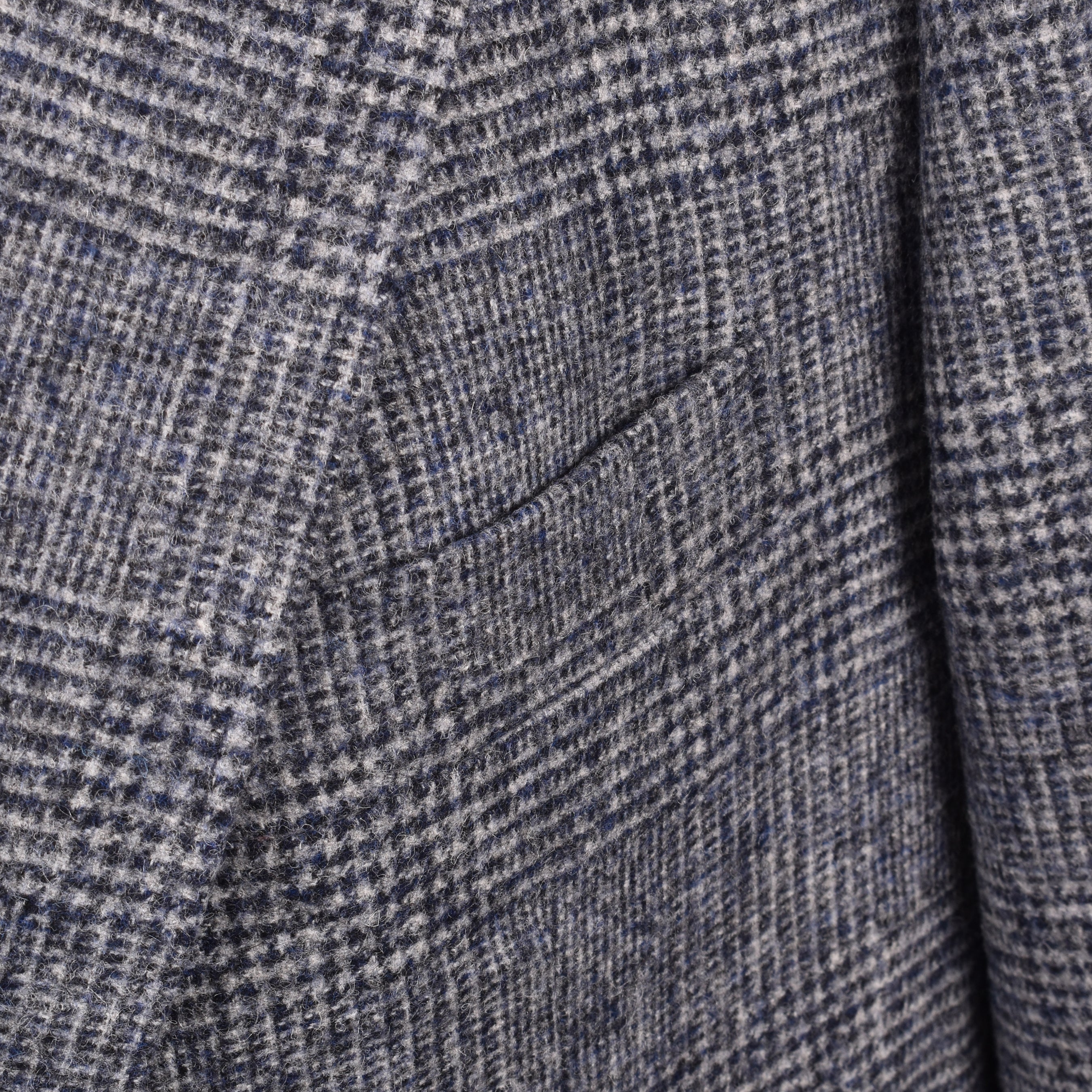 BRUNELLO CUCINELLI MEN'S DENIM CHECK WOOL BLEND SUIT