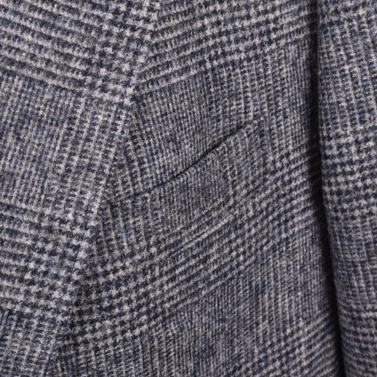 BRUNELLO CUCINELLI MEN'S BLUE WOOL CHECK SUIT