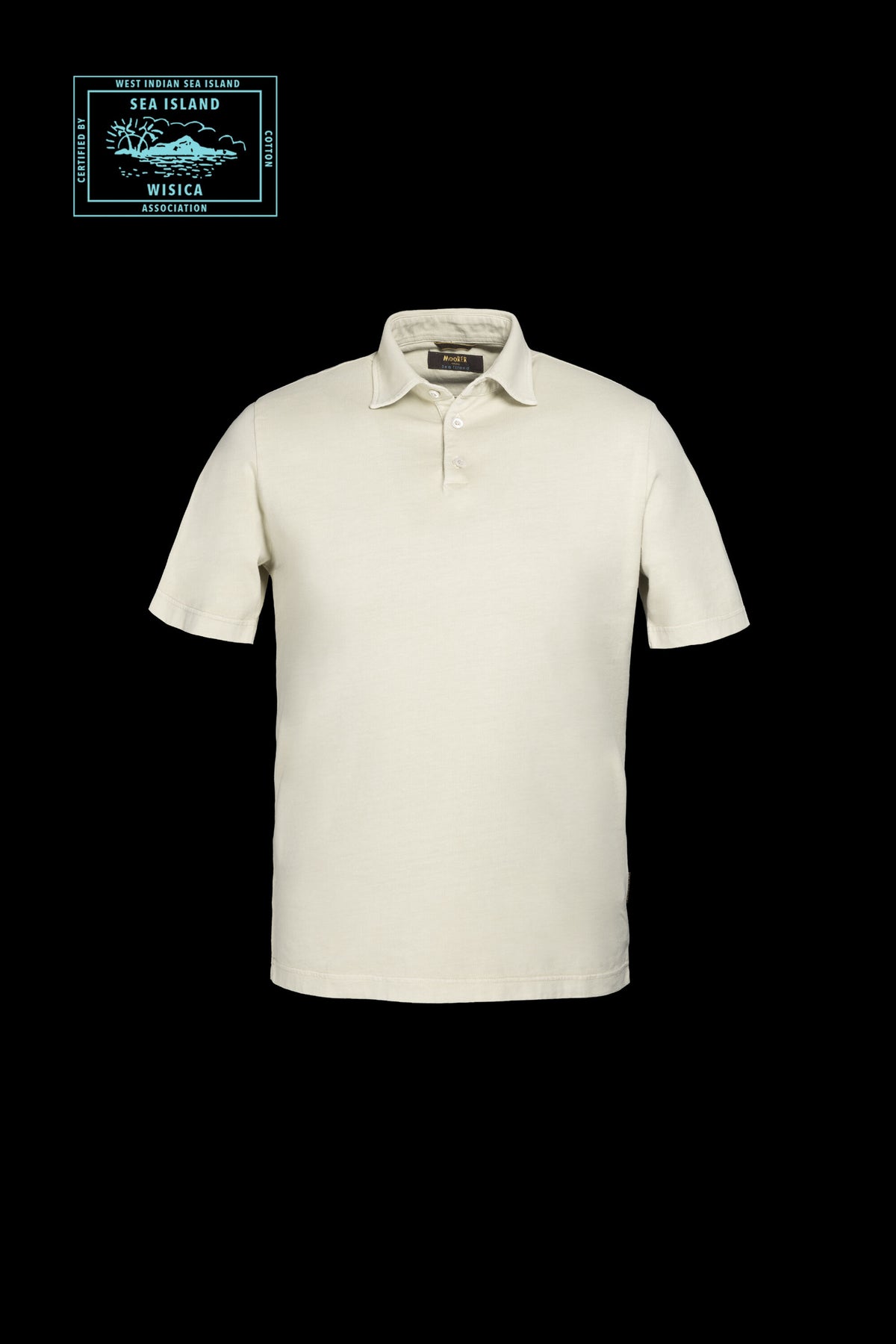 MOORER MEN'S LIGHT BEIGE POLO SWEATER