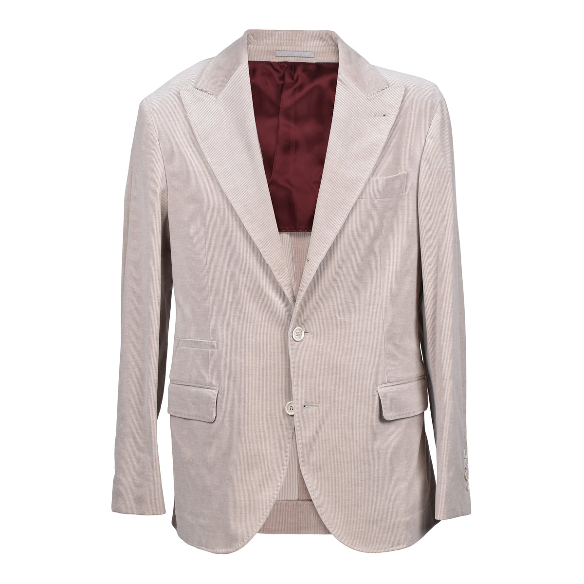 BRUNELLO CUCINELLI MEN'S SAND WOOL COTTON BLAZER