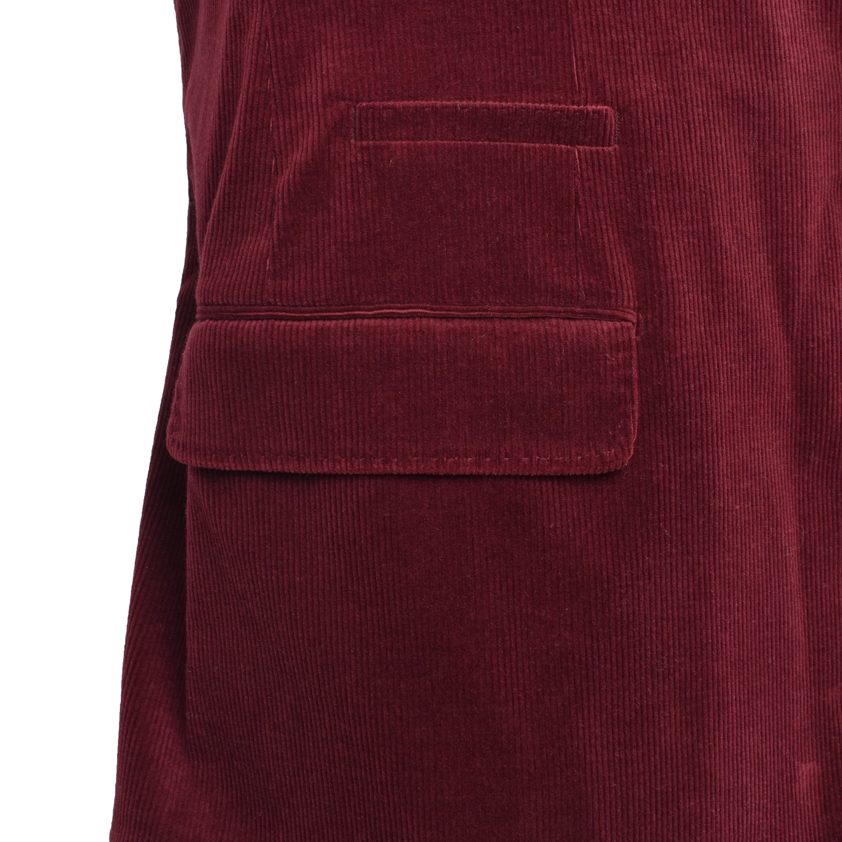 BRUNELLO CUCINELLI MEN'S BURGUNDY CASHMERE BLEND CORDUROY BLAZER
