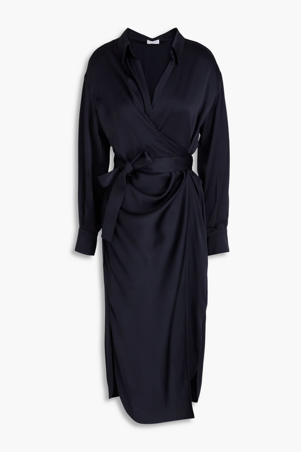 BRUNELLO CUCINELLI WOMEN'S DEEP OCEAN WRAP DRESS