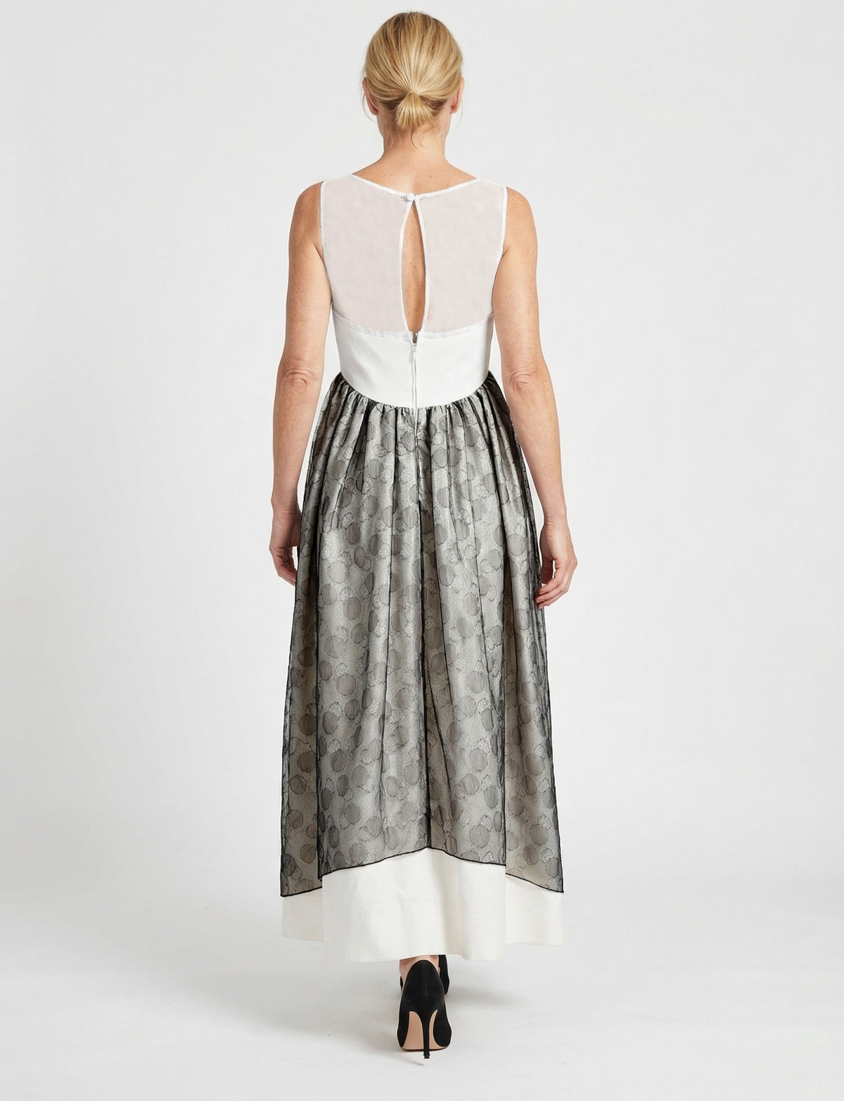 MAISON MARGIELA WOMEN'S BLACK SEMI SHEER DRESS