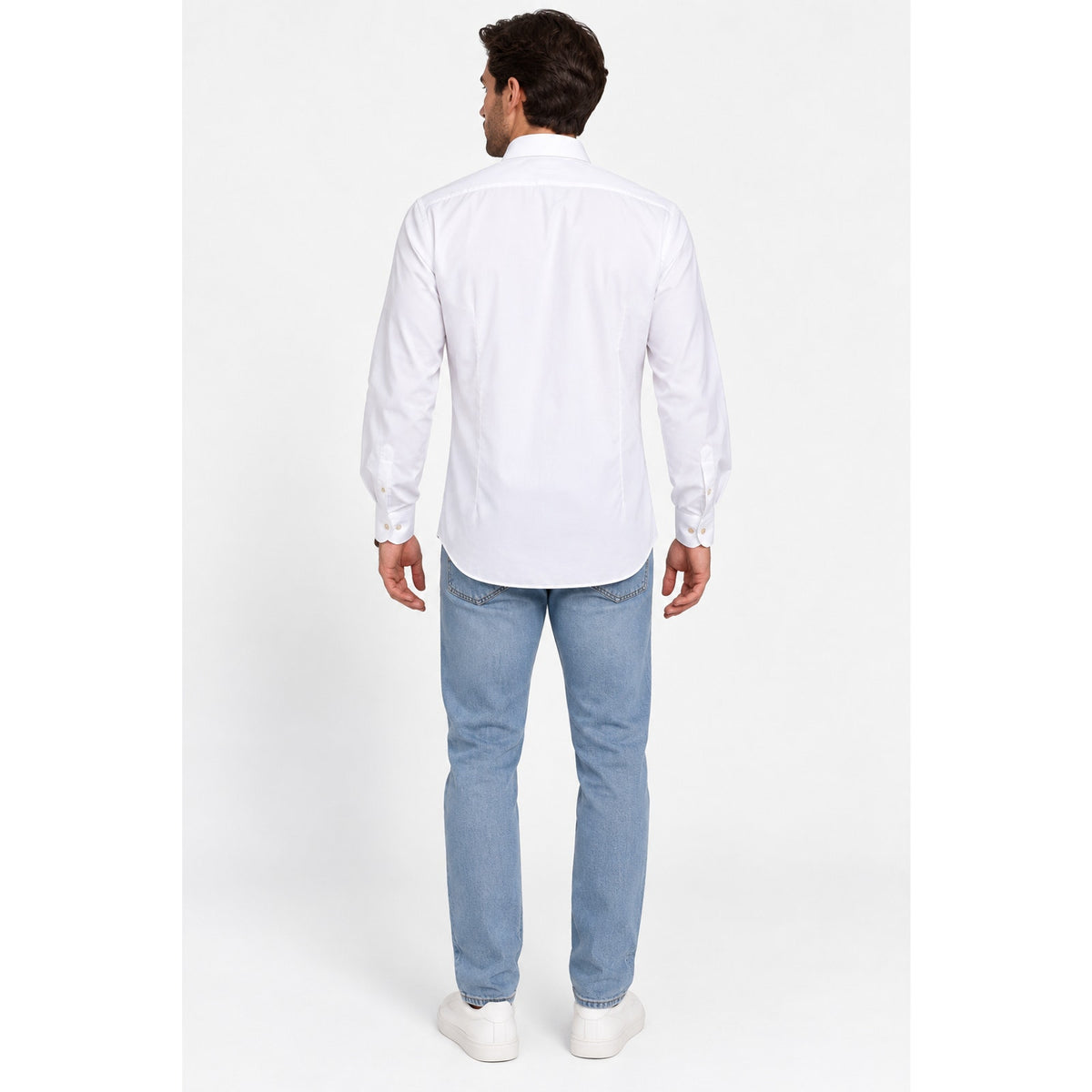 Kiton White Long Sleeve Cotton Shirt