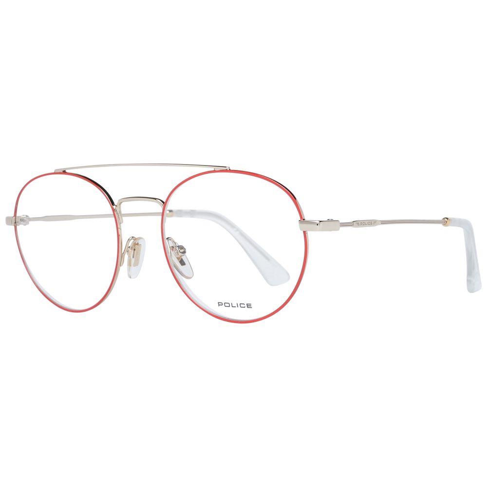 Police Red Metal & Plastic Glasses (Frames)