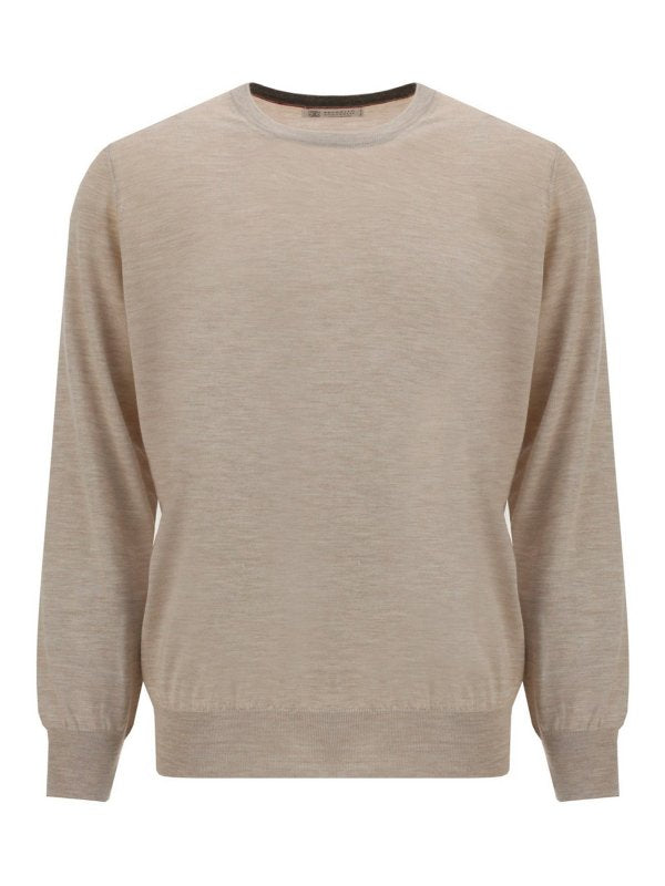 BRUNELLO CUCINELLI MEN'S GOBI CASHMERE SILK KNIT SWEATER