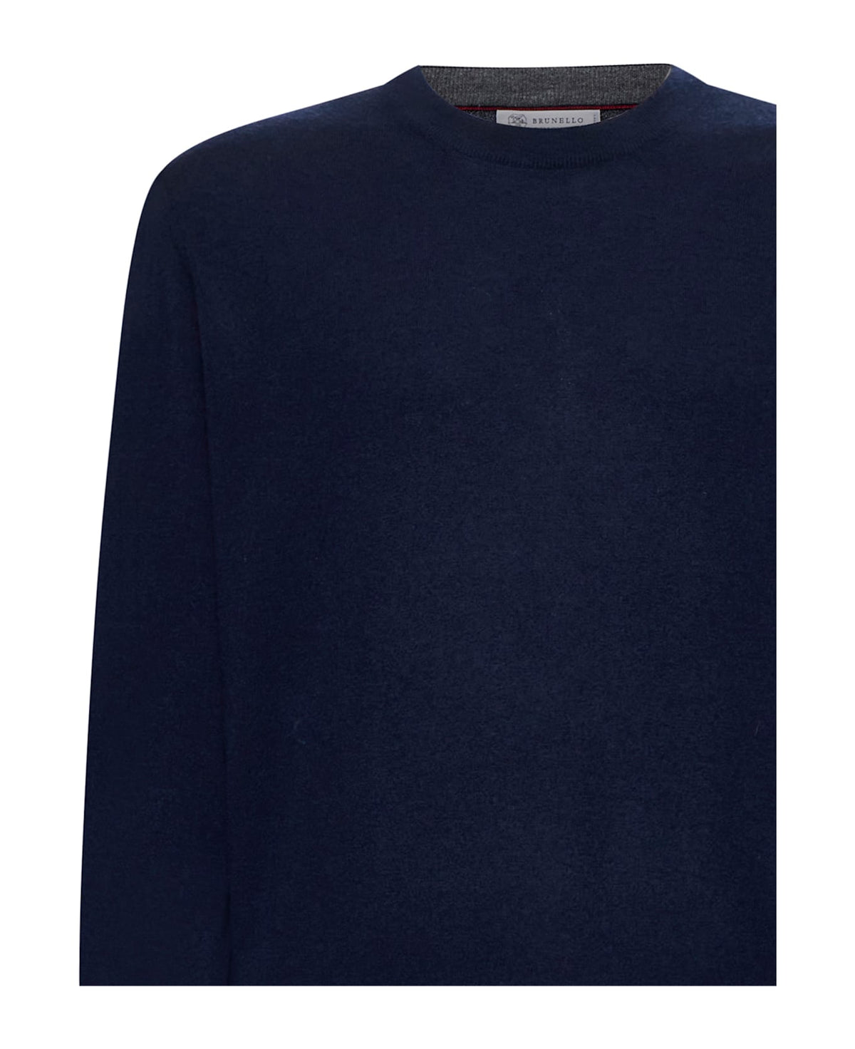 BRUNELLO CUCINELLI MEN'S NAVY CASHMERE CREWNECK SWEATER